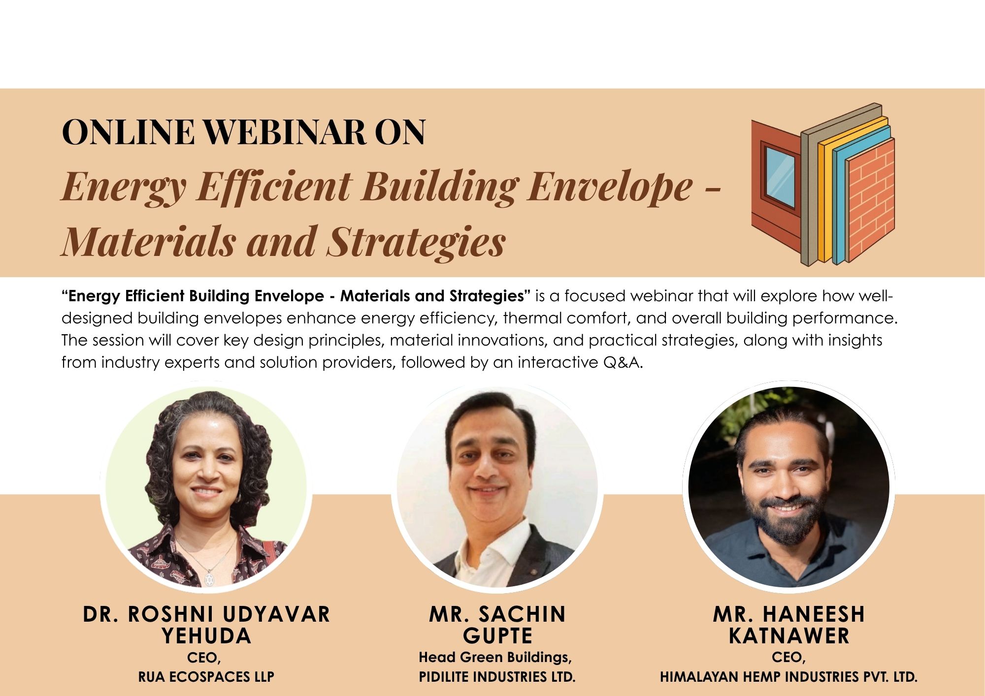 Read more about the article RUA Ecospaces Conducts Knowledge Series Webinar on Energy Efficient Building Envelope – Materials and Strategies